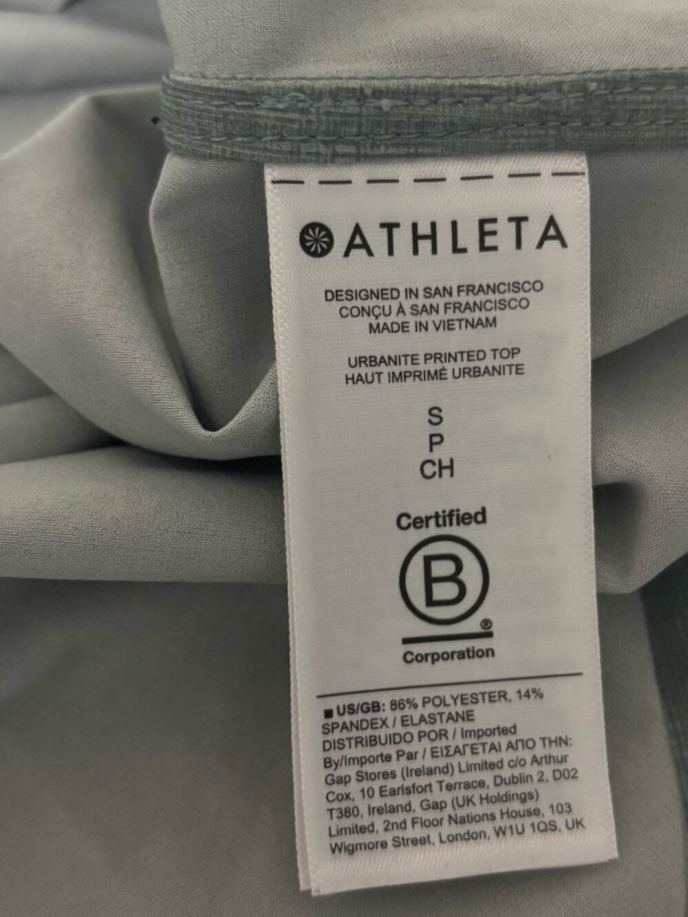 Athleta Urbanite Long Sleeve Button Up Tunic Green Breathable Small - Picture 8 of 8